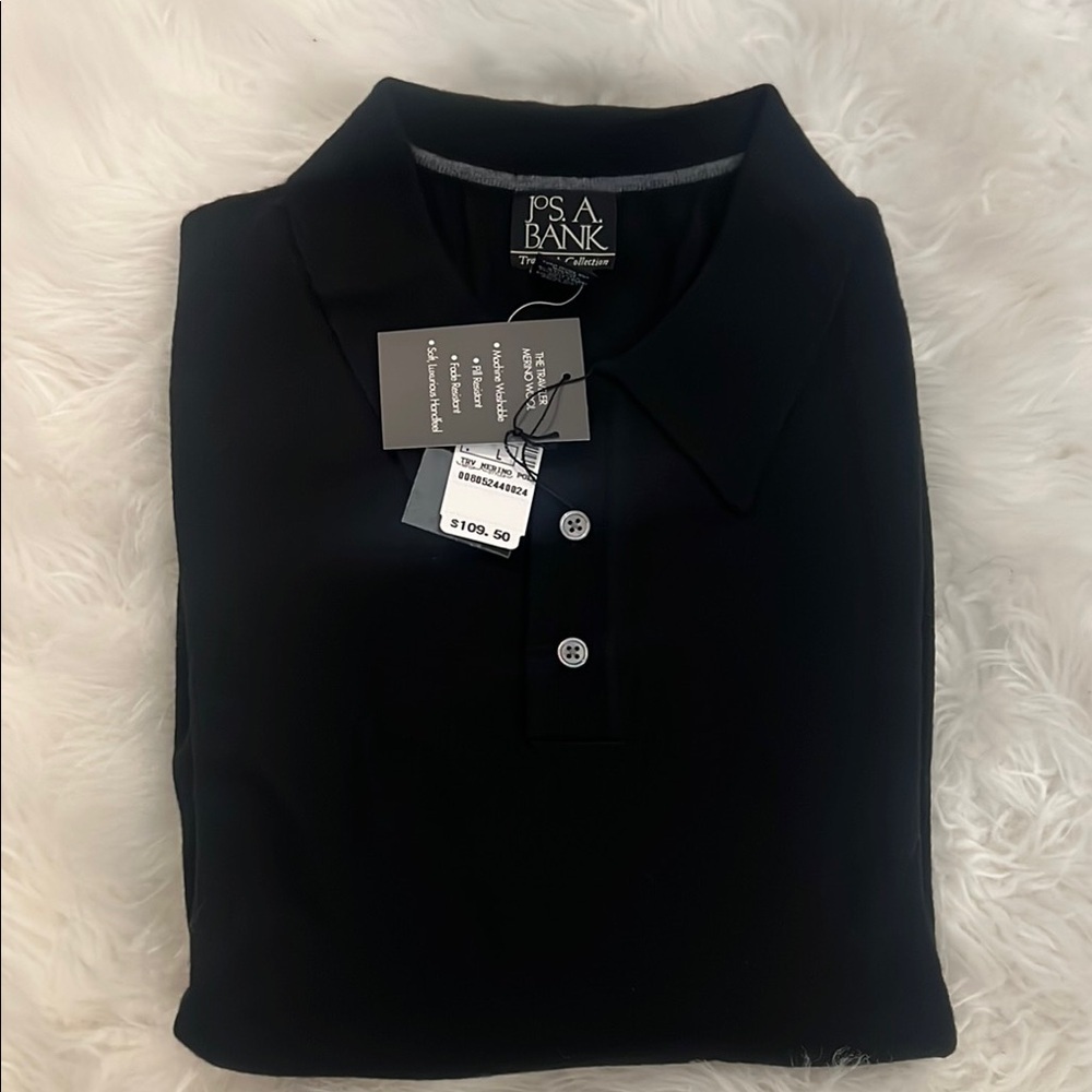 Jos. A. Bank Black Sweater Merino Wool